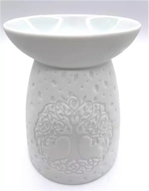 Oil burner white Tree of Life