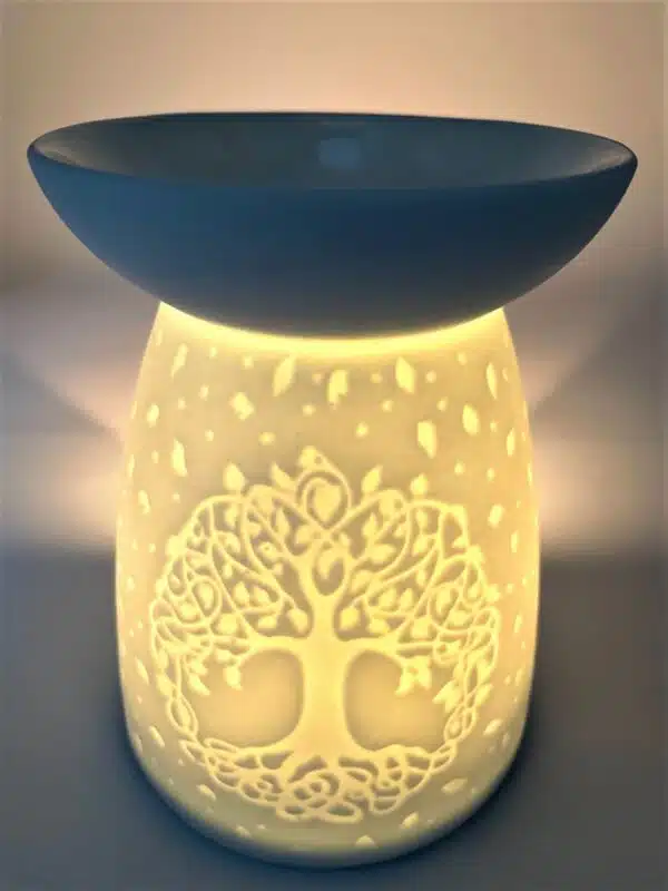 Oil burner white Tree of Life