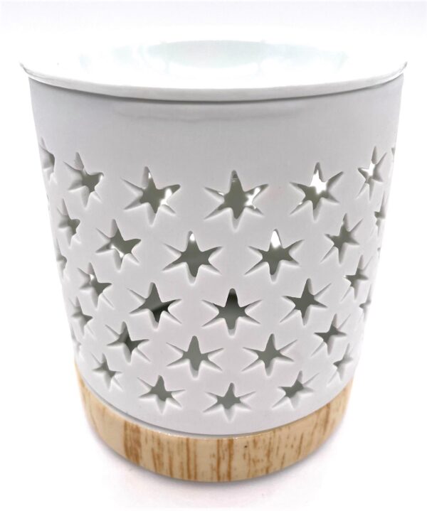 Oil burner white with stars