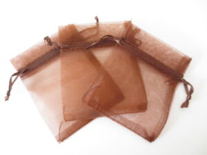 Organza Gift Bag 10 x 15cm brown