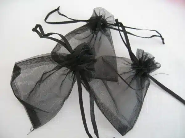 Organza Gift Bag Black 13 x 20cm