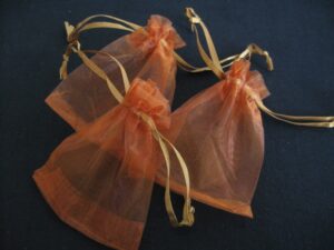 Organza Gift Bag Brown 13 x 20cm