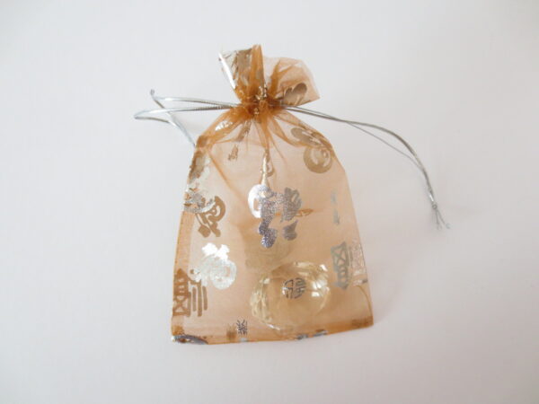 Organza Gift Bag 'Good Luck' Brown