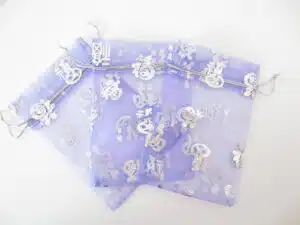 Organza Gift Bag 'Good Luck' Lilac