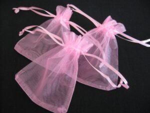 Organza Gift Bag Pink 13 x 20cm