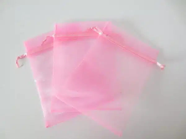 Organza Gift Bag Pink 17 x 23cm