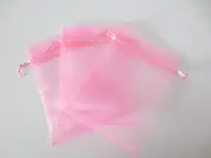 Organza Gift Bag Pink 20 x 30cm