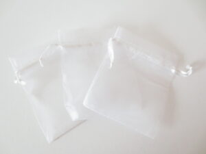 Organza gift bag White 7.5 x 10cm (100 pieces)