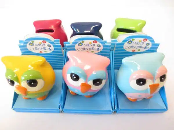 Piggy bank wholesale - Owl Bank Set (24pcs)