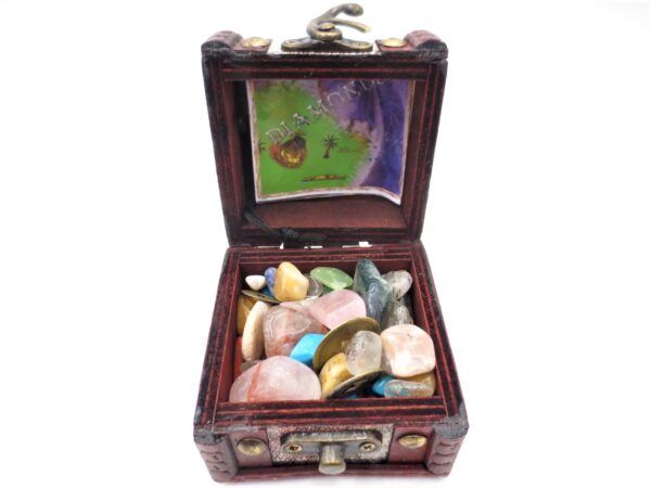 Pirate Box Assorted Polished Stone + Coins (18 sets) - wholesale