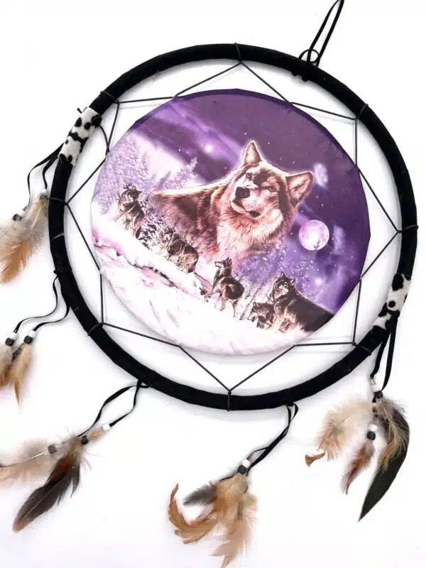 Round Dreamcatcher Wolves