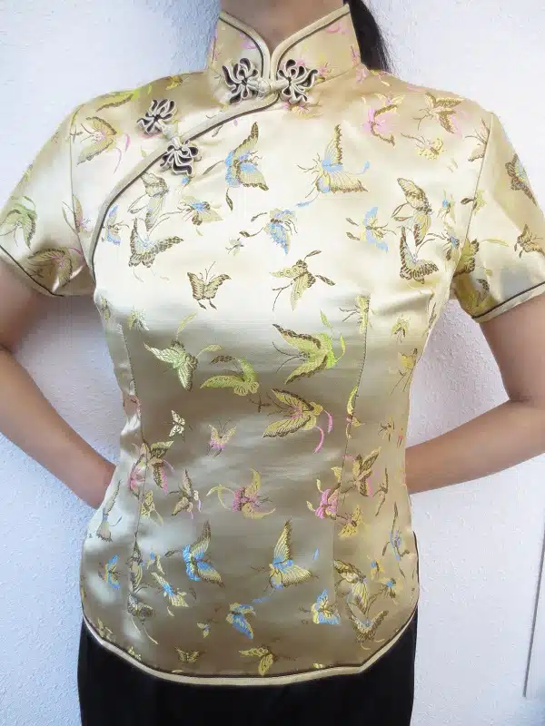 Shanghai blouse butterfly gold