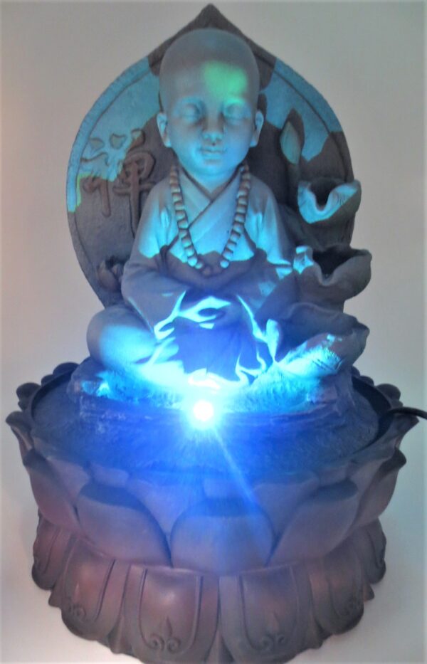 Shao-Lin Monk Fountain with LED lighting Large