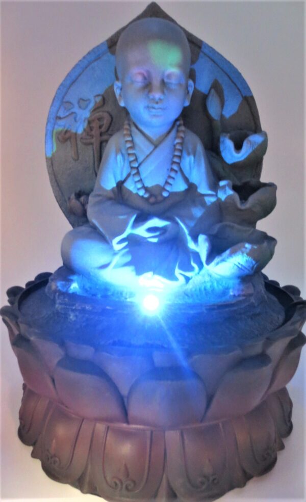 Shao-Lin Monk Fountain with LED lighting Large