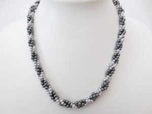 Silver beads neckalce