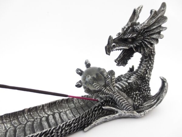 Silver Dragon incense holder