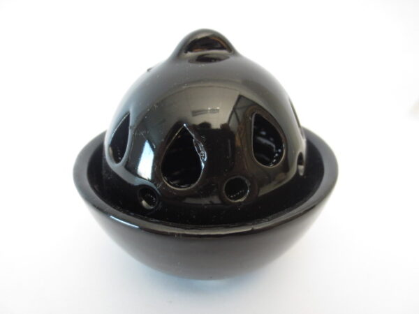 Small cone incense burner dark brown