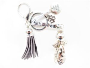 Success Angel keychain grey