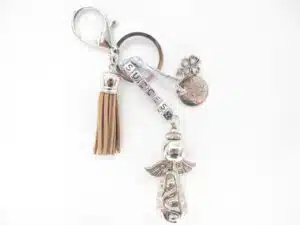 Success Angel keychain light brown