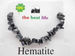 Thin gemstone bracelets Hematite (12 pcs)