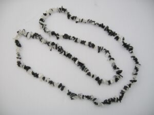 Thin Mineral necklace 90cm Zebra Jaspis