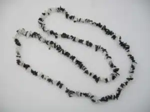 Thin Mineral necklace 90cm Zebra Jaspis