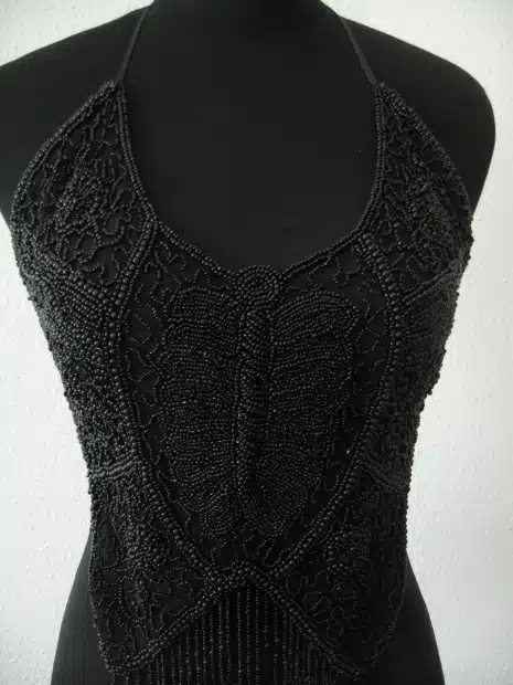 top of beads (black)