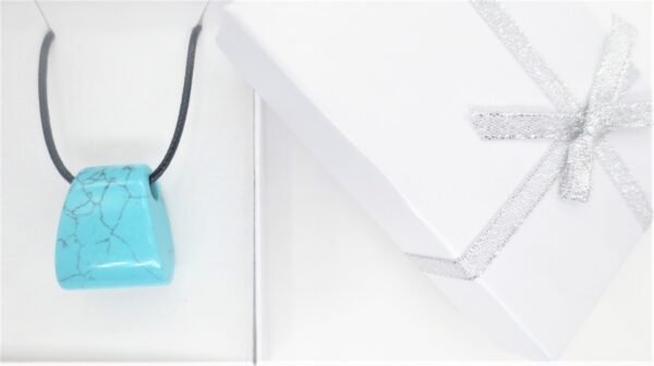 Trapezoid Pendant Necklace - Turquoise