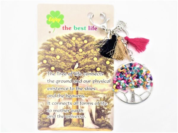 Tree of Life keychain 7 chakra