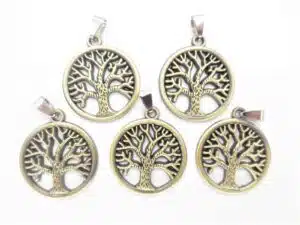 Tree of Life pendant set of 5 Bronze