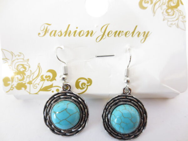 Turquoise necklace & earring set C