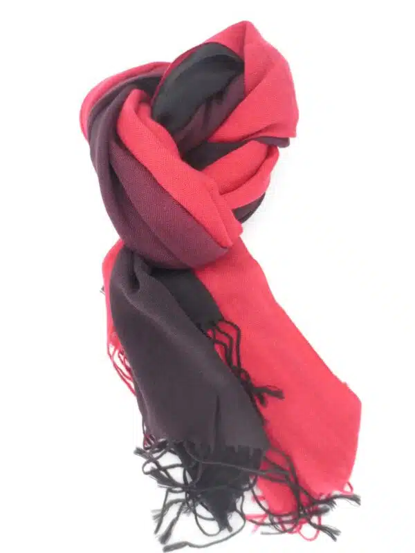 Viscose continuous colours red to black