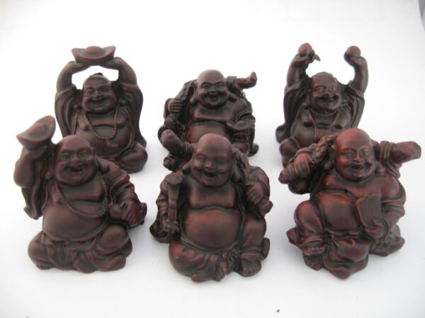 Wholesale - 8cm Buddhas Red set 6 pieces