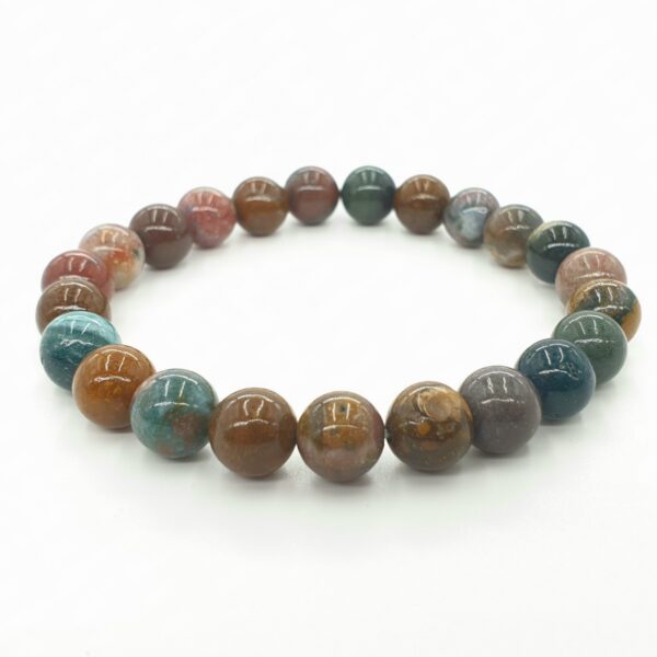 Wholesale - 8mm gemstone bracelace Ocean Jasper with gift-box