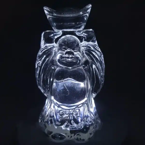 Wholesale - Crystal glass Chinese Buddha with Nugget Medium