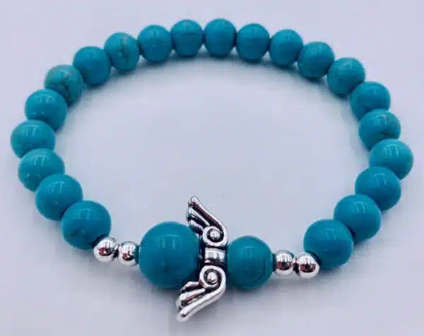 Wholesale Gemstone Bracelet - 8mm Turquoise Angels Bracelet