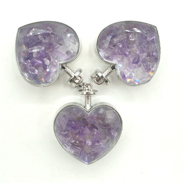 Wholesale - Gemstone Heart Pendant - Amethyst