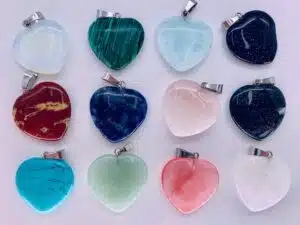 Wholesale - Gemstone Heart Pendant Set