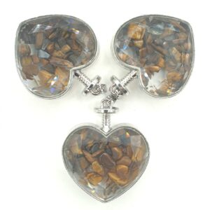 Wholesale - Gemstone Heart Pendant - Tiger eye