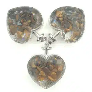 Wholesale - Gemstone Heart Pendant - Tiger eye