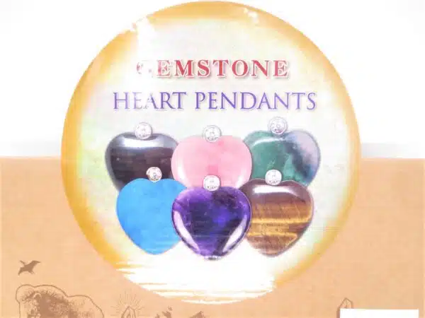 Wholesale - Gemstone Heart Pendants Necklace With Diamand -