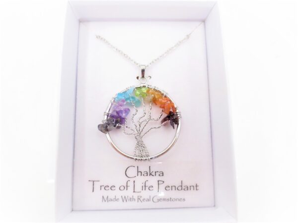 Wholesale Gemstone Tree of Life Pendants Chakra Necklace (12st)