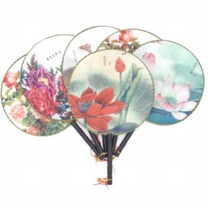 Wholesale - Japanese fan collection of 6 flowers