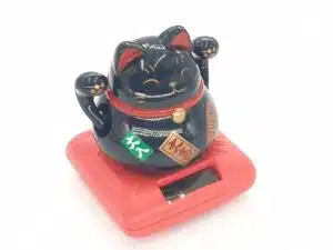 Wholesale - Lucky Cat Solar Light Black with 2 moving arms