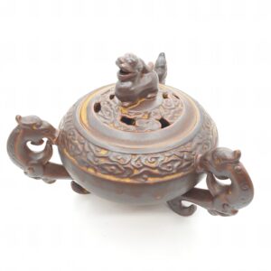 Wholesale - Luxury Resin Burner - Brown pot with 3 handles