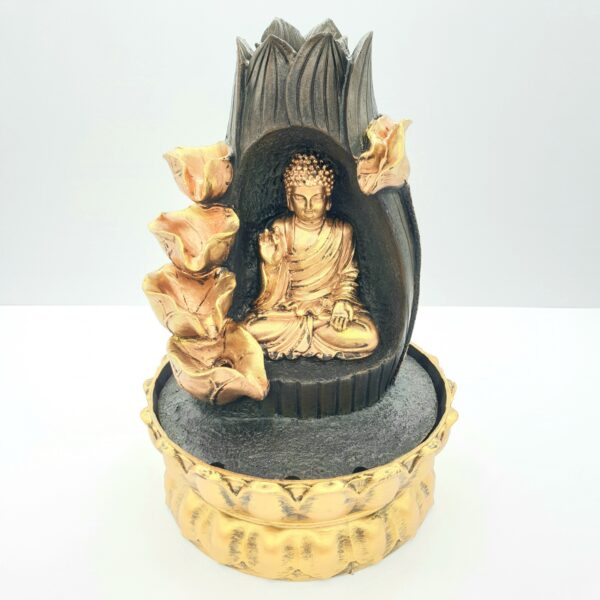 Wholesale - Meditation Led Lighting Buddha in Lotus Fountain Small