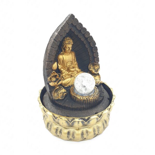 Wholesale - Meditation Led Lighting Buddha in Wall Gold Fountain Small