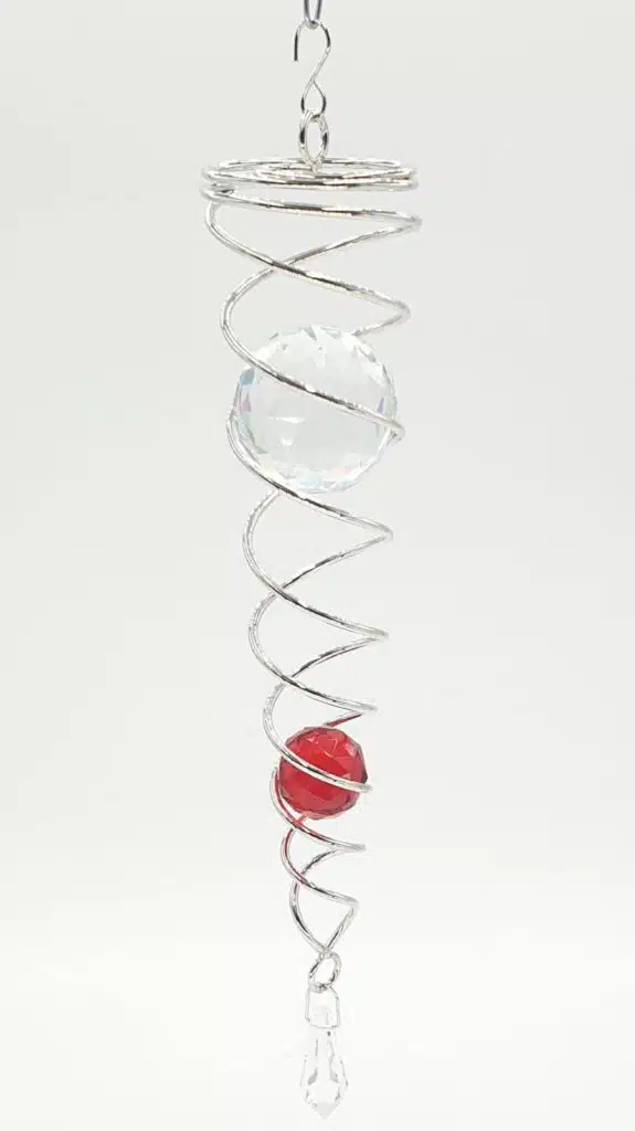 Wholesale - mini Vortex Wind Spinner with 2 spheres red