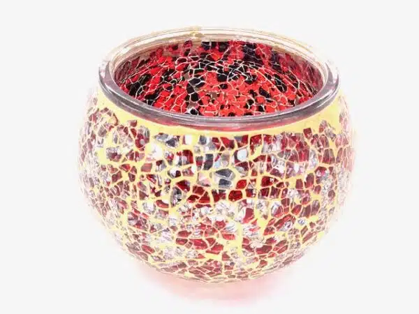 Wholesale - Mosaic tealight holder red