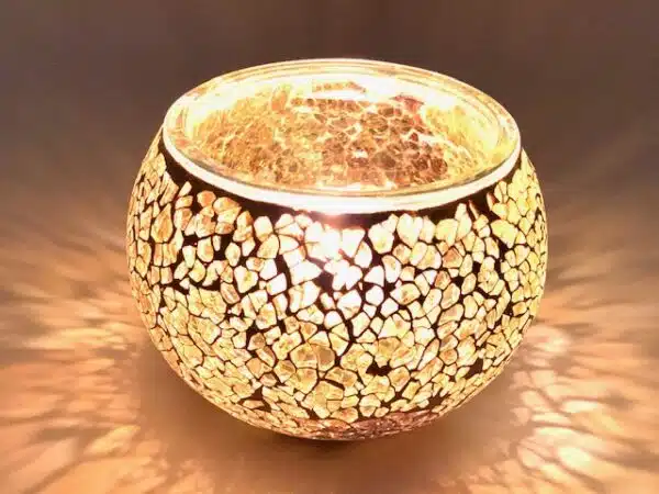 Wholesale - Mosaic tealight holder yellow